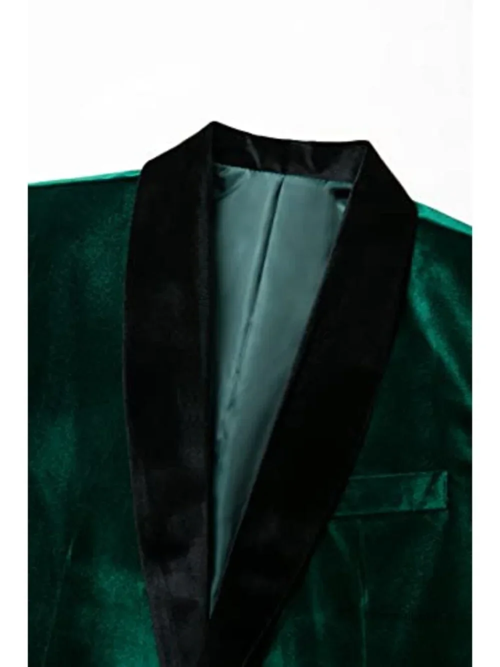 Men's Velvet Slim Fit Blazer One Button Sport Coat Wedding Party